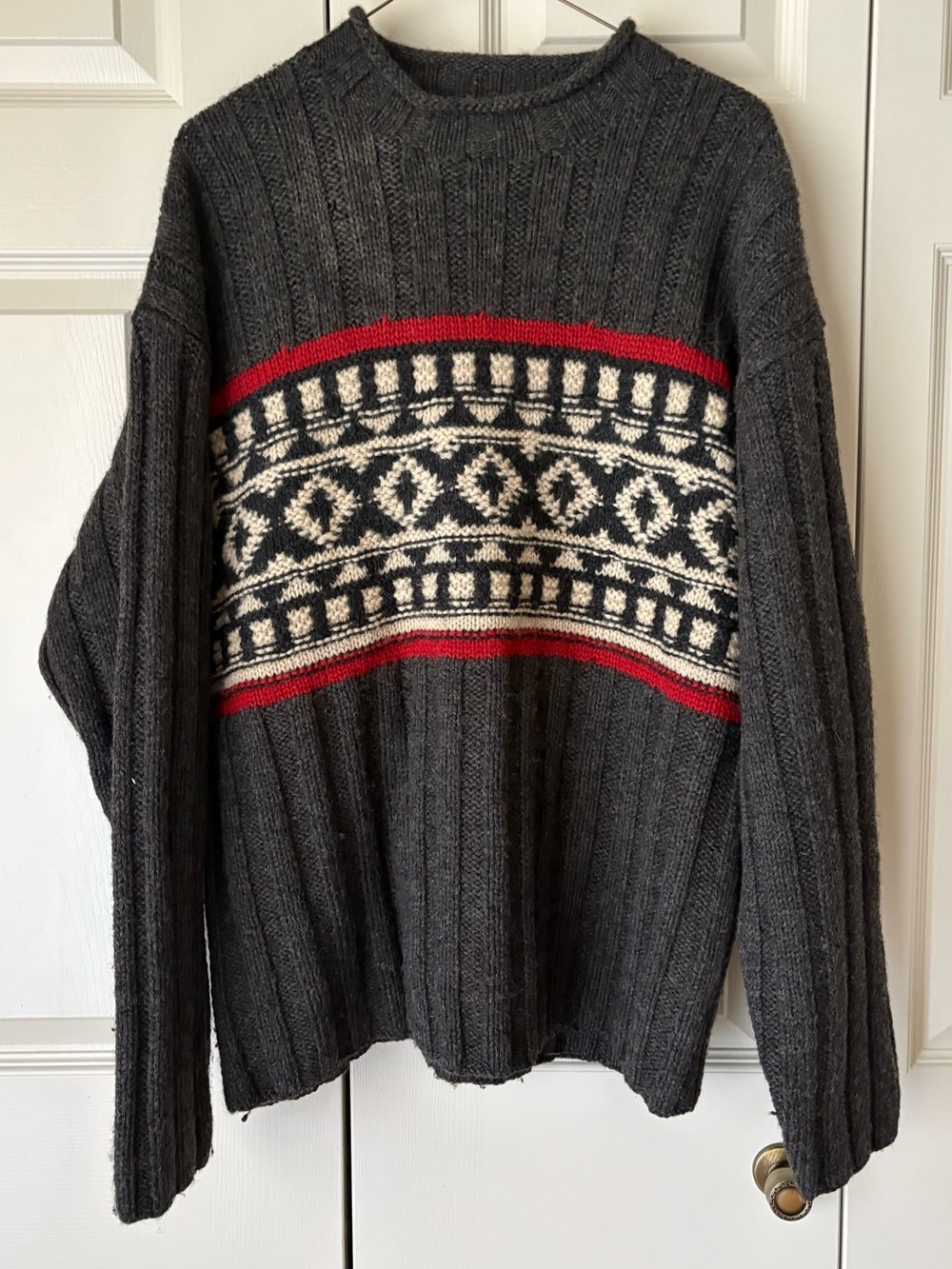 J Crew | Vintage Oarsman roll-neck Norwegian wool knit sweater. Medium